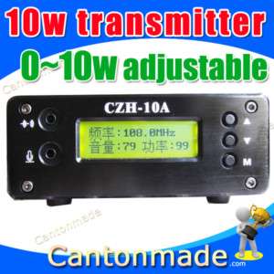 Fmuser 10W PLL fm radio transmitter+power supply hlly  