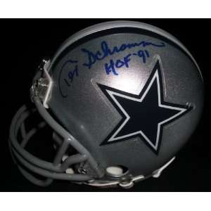 Tex Schramm Autographed Dallas Cowboys Mini Helmet: Sports 