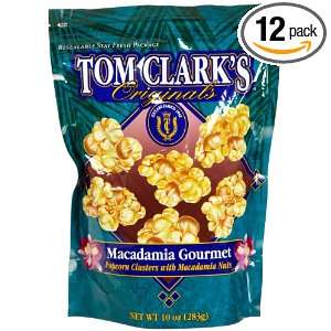 Tom Clark Originals Macadamia Gourmet, 10 Ounce Bags (Pack of 12 