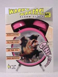 Wacky Waker Pig Alarm Clock Oinks to Wake You   NIB  