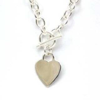 925 Silver 37 38g Chunky Tiffany Style heart Necklace by The Olivia 