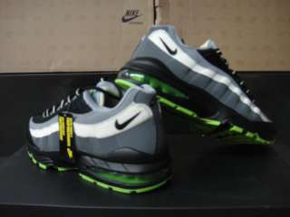 Nike Air Max 95 Black Green Glow Sneakers Boys 6  