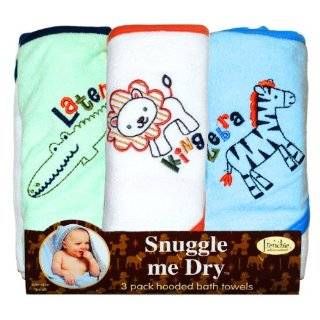 Frenchie Mini Couture Wild Animal Hooded Bath Towel Set, 3 Pack, Boy
