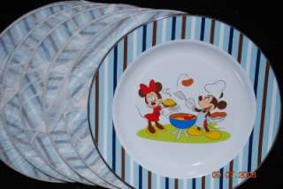 Disney Mickey Mouse BBQ Dinner Plates Summertime 4  
