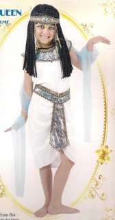 GIRL CLEOPATRA WHITE EGYPTIAN QUEEN FANCY DRESS COSTUME  