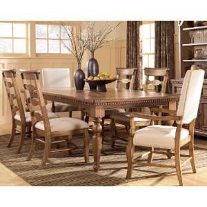  7PC Rectangular Extension Table and Chairs Set: Furniture 