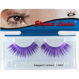  Lashes C842 Premium Color False Eyelashes (Purple Color Eyelashes 