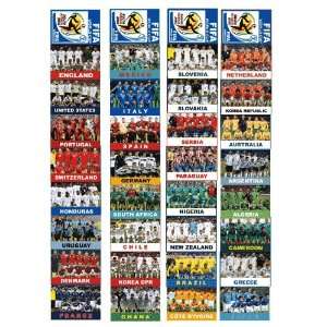  Set of 32 Soccer Teams   World Cup South Africa 2010 FIFA 