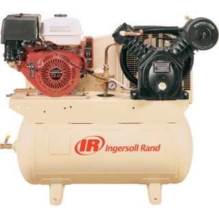 IR 25 CFM @ 175 PSI 13HP Horizontal Air Compressor w/Alternator 