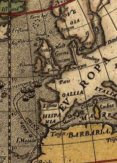 1595 Francis Drake Old World Exploration Map   24x34  