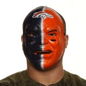   NFL Denver Broncos Navy Blue Orange Fan Face Mask