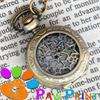 TWINKLE STAR Brass Mini Pendant Quartz Pocket Watch Necklace MENS 