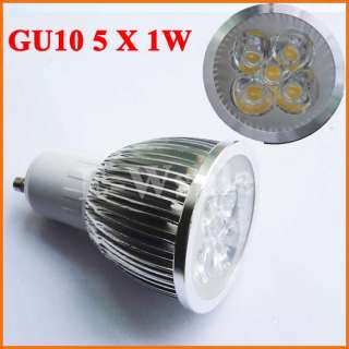 High Quality GU10 5X1W High Power LED SPOT Lamp Lights 5W 85V 265V 
