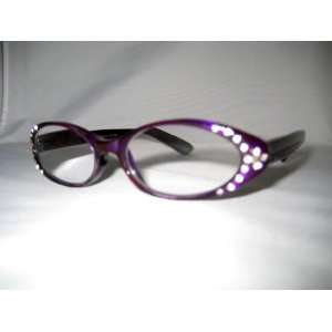    Rhinestone Reading Glasses , +2.75 , Purple Frame 