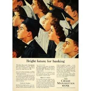   Bank Norman Rockwell Graduation   Original Print Ad