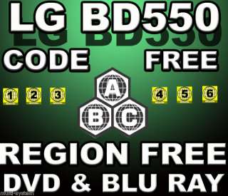 LG BD550 Multi Zone Region Code Free DVD Blu Ray Player  