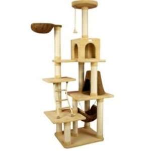  78 Inch Cat Jungle Gym with Hammock and Rope