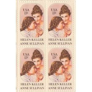 Helen Keller and Anne Sullivan Set of 4 x 15 Cent US Postage Stamps 