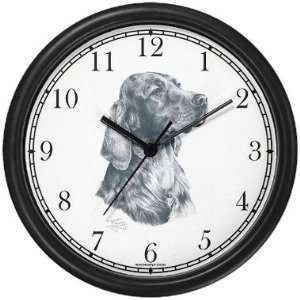 Irish Setter Dog (MS) Wall Clock by WatchBuddy Timepieces (White Frame 