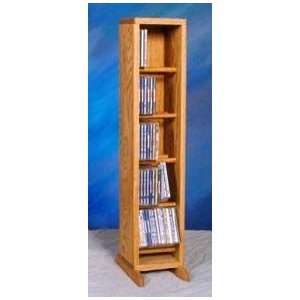  Wood Shed Solid Oak Dowel Space Saver CD Rack TWS 506: Home & Kitchen