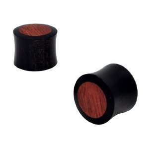    Red Sono & Horn Fused Organic Double Flared Plugs 1/2 Jewelry