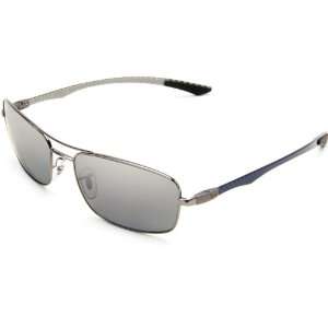   004/82 TECH Gunmetal & Blue/Polar Gray Mirror Polarized Sunglasses
