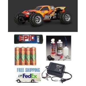  HPI RC Nitro MT2 RTR Truck Scale 1:10 Package Deal: Toys 