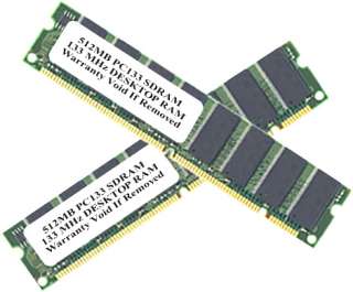 1GB KIT ( 512MB x2) PC133 PC100 PC 133 RAM SDRAM MEMORY  
