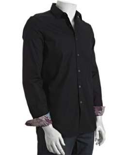 Paul Smith black cotton button front shirt  