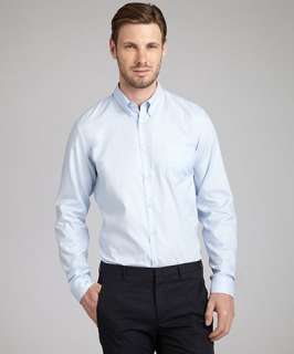 Prada light blue oxford cotton button down dress shirt