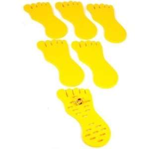  6 Toe Ring Holder Yellow Foam Foot Body Jewelry Display 