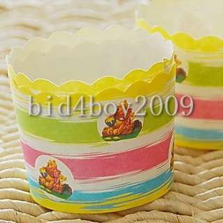 25pcs small muffin cake paper cases cupcake cups bear  