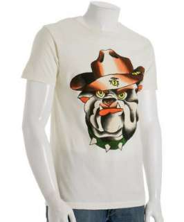 Ed Hardy off white cotton USMC Bulldog t shirt  BLUEFLY up to 70% 