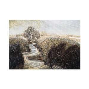 The Stream Le Ruisseau by Jean Plichart. Size 15.97 inches width by 11 