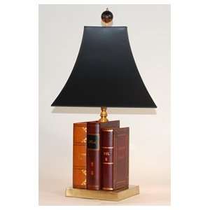    Stacked Books Table Lamp with Black Shade