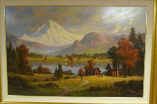 Heinie Hartwig Original Oil Painting  Mt. Rainer Country   
