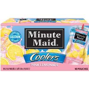 Minute Maid Coolers Juice Drink, Pink Lemonade, 10 Count, 6.75 oz 