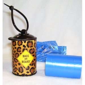  Bags on Board 30 Biodegradable Diaper Trash Bags with Leopard Print 