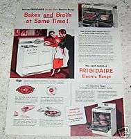 1950 Frigidaire kitchen Oven Range VINTAGE 1 PAGE AD  