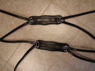   PAIR Team Driving Cart Harness Black Leather TACK PARADE CARRAIGE SET