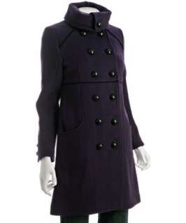Soia & Kyo purple wool blend double breasted Ines coat   up 