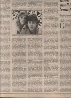 PAUL MCCARTNEY 2 PAGE ARTICLE CALLED ONE MANS BAND