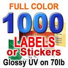 1000 CUSTOM PRINT LABELS, STICKERS Full Color 2x3.5 