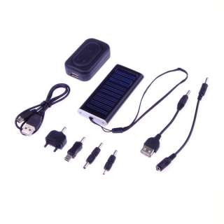 Black Convenient Solar Panel USB Charger for Cell Phone/MP3/PDA  