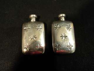   ANTIQUE STERLING SILVER MINIATURE SCENT / PERFUME BOTTLES, 32 GRAMS