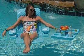 Folding Baja Swimming Pool Chair Float TRC New Foam  