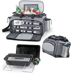 Picnic Time Vulcan Propane BBQ Grill + Insulated Cooler  
