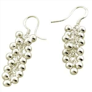  Sterling Silver Multi Strand Bead Earings Jewelry