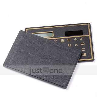   PCS Portable Mini Slim Credit Card Size Solar Power Pocket Calculator