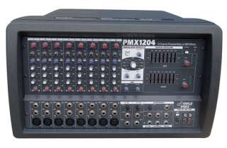 New Pyle PMX1204 12 Channel Powered 600 Watts PA Mixer/Amplifier DJ 